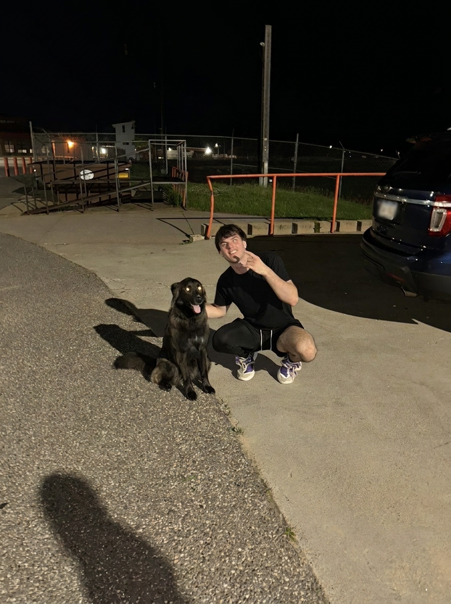 Frank Hommerding with Willow